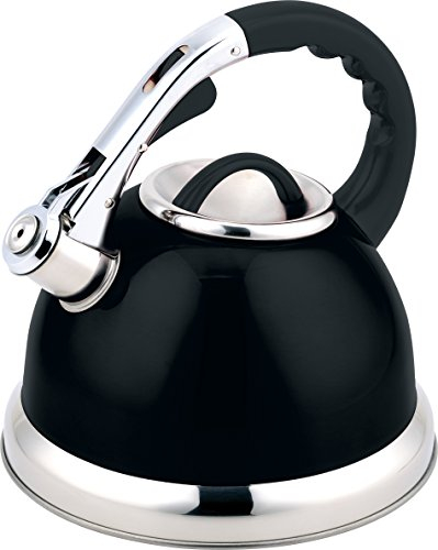 Buckingham Stainless Stove Top Induction Gas Whistling Kettle 3.5 L, Black, Stainless Steel by Buckingham