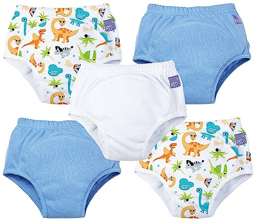 Bambino Mio, Culotte d'apprentissage Lavable, unisexe, pour garçons et filles, mix garçon dino, 2-3 ans, lot de 5