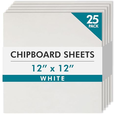 Grafix Medium Weight Chipboard, 12 x 12 in, .057 in, White