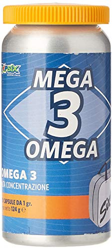 Topsix by Sixtus Italia Mega 3 Omega • Olio di Pesce da 700 mg • 90 Capsule Softgel • Integratore Alimentare di Acidi Grassi ad Alto Dosaggio