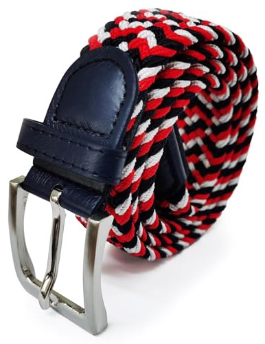 Glamexx24 Elastischer Gürtel Stoffgürtel Unisex: Stretchgürtel Geflochtener Dehnbarer Gürtel für Damen und Herren, Breite 3.5cm Länge 90cm bis 120cm