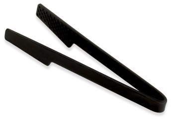 Kuhn Rikon 6-Inch Small Silicone Chef's Tongs, Black