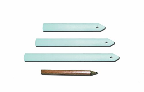 Tildenet 100 mm/ 4 inch Plastic Plant Labels with Pencil, White