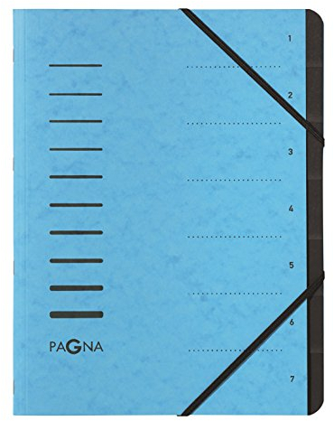 Pagna 40058-18 Ordnungsmappe 7 Fächer, hellblau