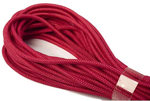 Jajasio 10 m Gummikordel 3mm, Elastische Kordel Auswahl aus 37 Farben Gummischnur Elastische Kordel/Farbe: 08 - pink