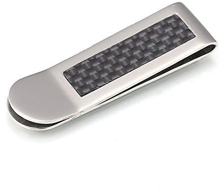 DonDon Herren Geldscheinklammer – Carbon Look