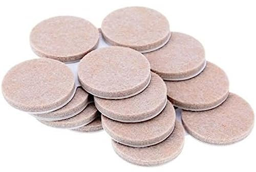 Merriway BH01671 Felt Pad Self Adh Round 15mm Dia. x 4mm Thick -25 Pcs