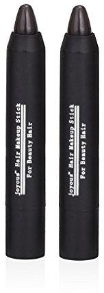 Professional Hair Chalk Temporary Hair Dye Non-toxic Hair Color Crayon Cover White Hair Color Patch (2packs-dark Brown-dark Brown)