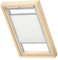 VELUX Original Dachfenster Plissee für S08, Weiß, mit Grauer Führungsschiene