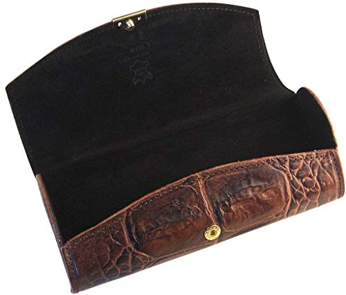 Etui-Shop Brillenetui Leder Kroko