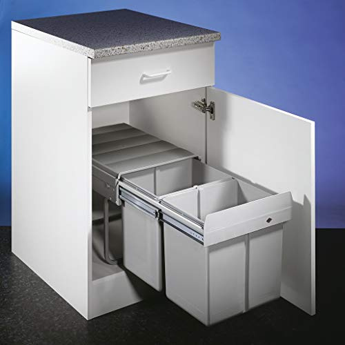 Wesco Double 2 DS Abfallsystem Ecklösungen Vollauszug / 2x 16 Liter / 40 cm