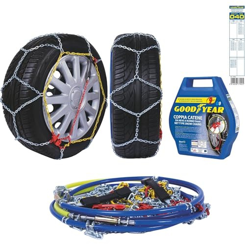 Goodyear 77902:G9 snökedjor, 9 mm, storlek 40, certifiering TUV och ÖNORM