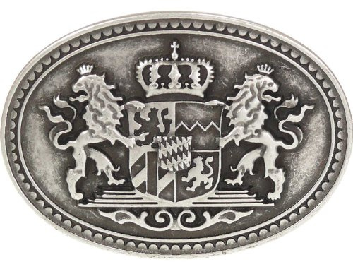 Harrys-Collection Gürtelschnalle Herren Buckle Wappen Bayern Oktoberfest | traditioneller Trachten-Look, perfekt für die eigene Lederhose, passend für Gürtel mit 40 mm Breite, historisches Wappen