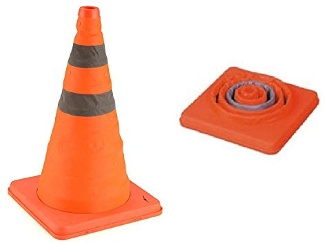 18 COLLAPSIBLE PULL OUT POP UP SAFETY EMERGENCY ACCIDENT TRAFFIC ROAD CONES