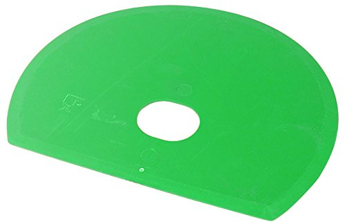 FBK 71915-5 espátula flexible redonda, metal detectable y rayos X, con agujero, 160 x 125 x 1,65 mm, color verde