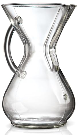 Chemex,CM-6GH,Kaffee AA8Zubereiter, Edelstahl,rostfrei, Farblos, mitGlasgriff, für bis zu 6Tassen