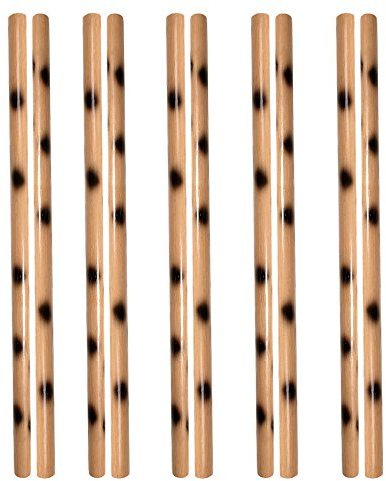 DEPICE Trainingswaffe Escrima-Stock Rattan Geschält Gefleckt - 10er Pack, Natur, w-ersw-10x
