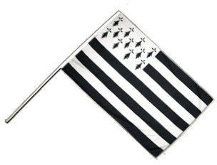 Digni Drapeau France Bretagne sur hampe - 60 x 90 cm