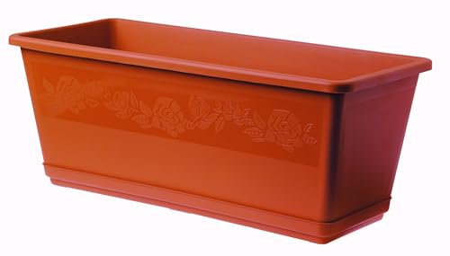 Bama cassetta Balconella, da balcone Con piattino,,, Terracotta, 40 cm