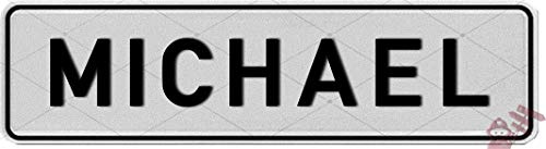 Geprägtes Namensschild zum Selbstgestalten ✓ Witterungsbeständig Individuelles Nummernschild, Aluminium-Schild | Autoschild mit Namen selbst gestalten | Aluschild, Kfz-Kennzeichen-Schilder