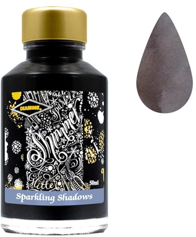 Diamine Shimmer Ink,Sparkling Shadows,Tinte,Schreibtinte im Tintenglas,50 ml