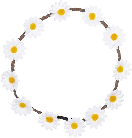W WIDMANN MILANO Party Fashion - Blumenhaarband, Hippie Stirnband, Flower-Power, Kostüm Accessoire Karneval und Festival