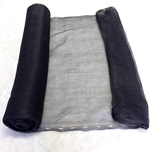 Yuzet 1m x 10m Black Debris Scaffold Garden Netting/Windbreak Shade, Crop Protection, Allotments Screen, Mesh Sheet, Anti Bird Net