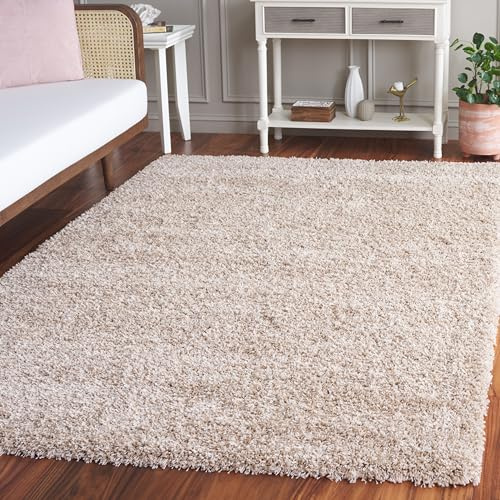 SAFAVIEH Area Rug 3x5 - California Shag Collection - Beige, Non-Shedding & Easy to Clean, Ultra Plush Thick Pile, Ideal for Living Room, Bedroom, Dining Space (SG151-1313)