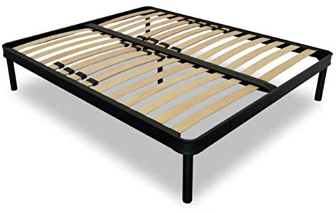 EVERGREENWEB MATERASSI & BEDS Lattenrost XXL aus orthopädische extra stark Stahlrahmen mit 14 Leisten Schichtholz H35 cm - 160X190 | Tecna Plus