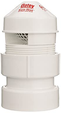 Oatey Sure-Vent 1-1/2 in.–2 in. 160 Branch, 24 Stack DFU Air Admittance Valve with White PVC Sch. 40 Adapter