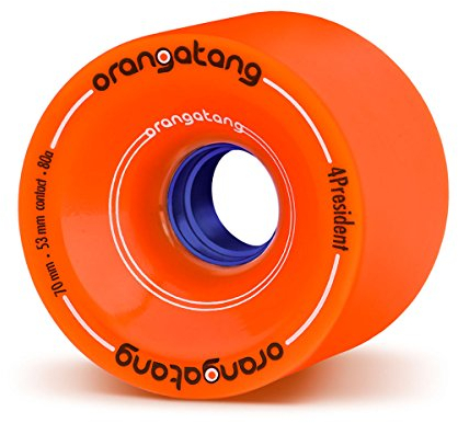Orangatang 4 President 70mm 80a Cruising Longboard Skateboard Rollen (Orange, 4er Set)