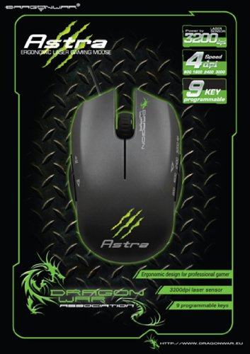 DragonWar 39944 Souris Filaire Astra Gaming pour PC et Mac - Noir