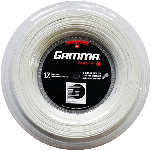 Gamma Tennissaite Ocho 17 (1.25 mm) Weiß 200 m Rolle