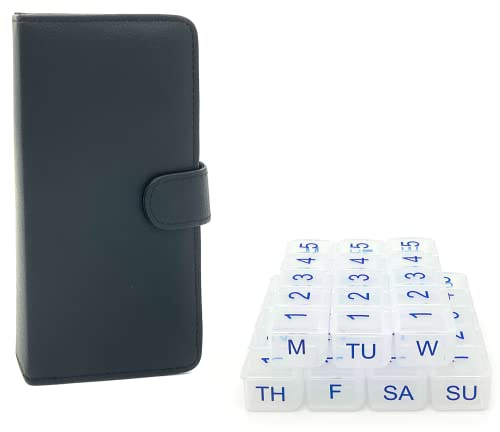 e-Pill 5 Times a Day x 7 Day Compact Weekly Pill Organizer, Vitamin and Medicine Pill Box - with Discreet Case