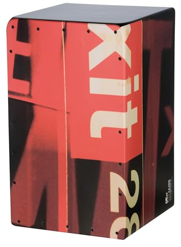 VOLT by Voggenreiter VOLT Cool-Cajon 28 Street Design Percussion (Cajon Set inkl. Lernbuch Cajon-Schule Cajon Basics + CD & Seatpad, Größe:L) geeignet ab 10 Jahren