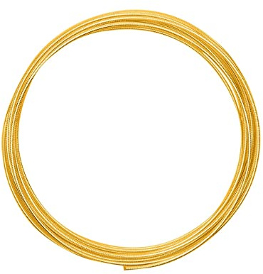 Vaessen Creative Aluminiumdraht, Geprägt, Gold, m, Aluminium Wire, Basteldraht, Dekodraht, Floristikdraht Aludraht Prägung Rund 2 mm x 5 Meter | Biegsam Schmuckdraht, 500 x 0.2 x 0.2 cm, 24242-001