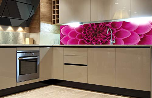 Dimex Küchenrückwand Folie selbstklebend ROSA DAHLIE | Klebefolie - Dekofolie - Spritzschutz für Küche | Made in EU - 180 cm x 60 cm
