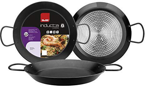 IBILI, Padella per paella Inducta, 26 cm, alluminio, antiaderente, 2 porzioni, adatta ai piani a induzione.
