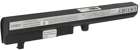vhbw Akku kompatibel mit Toshiba Mini NB200 | NB200-00P, NB200-10F, NB200-10Z, NB200-110, NB200-11H Notebook (2200 mAh, 10,8 V, Li-Ion)