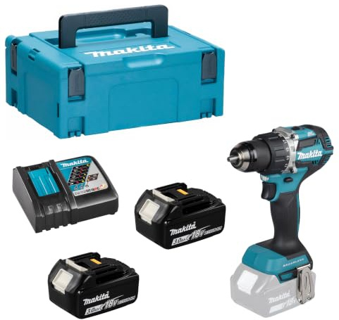 Makita DDF 484 RFJ Akku Bohrschrauber brushless 18V 54Nm + 2x Akkus 3,0Ah + Ladegerät im Makpac