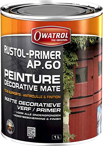 Owatrol | Rustol Primer AP60 Rostschutz-Grundierung | Hochwirksamer Korrosionsschutz für Metall & Stahl | 0,75 L grau | Perfekte Haftung für Lacke & Farben