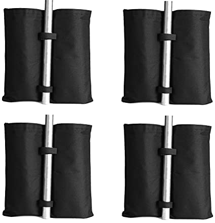 Goutime Jeu de 4 Poids pour Tonnelle, Revêtement Intérieur en PVC, Sac de Sable pour Tonnelle,pour Tente Pop-up,Auvent ou Parasol,Sacs De Sable,Poids Sacs Heavy Duty Jambes Poids