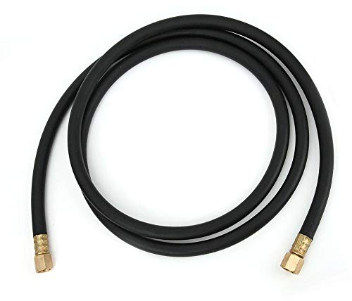 Gas Hose, 1m/1.5m Rubber Inert Gas Hose for Argon CO2 Nitrogen Compressed Air Hose, with Brass Welding Union Nut 1/4 Inch, for Commercial, Industrial & Laboratory Application(2m)