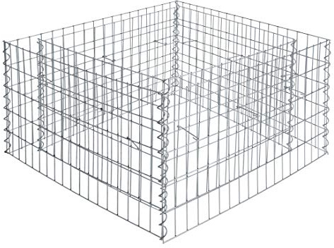 ESTEXO Hochbeet Gabionenhochbeet Gabione Pflanzkorb Drahtgitter Steinkorb Verzinkt Korb Stahlgabione Stahlkorb Metallbeet Metallhochbeet (180x90x50 cm)