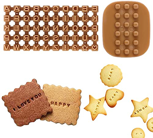 Emporte-pièces en forme de lettres de l'alphabet et de chiffres - Pour biscuits, fondants, décoration de pâtisserie (alphabet)