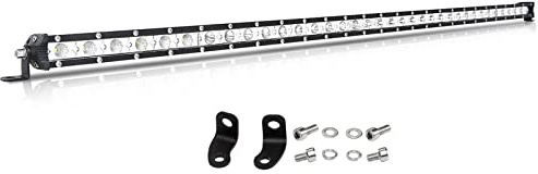PICAA 38 Zoll 100CM 180W Slim Led Arbeitsscheinwerfer Bar Lichtbalken | Spot Flutlicht Kombination，Einreihig,LED Scheinwerfer, 12V 24V, wasserdicht für SUV Offroad ATV UTV Traktor 4x4 Auto,6000K