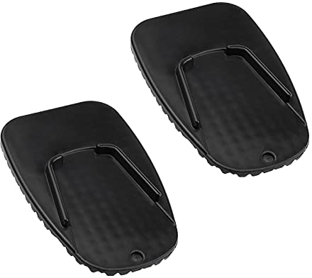 Be In Your Mind 2x Supporto Per Moto Supporto Per Cavalletto Laterale Piastra Antiscivolo In Plastica PP Nera Per Strada Sterrata Terreno Morbido Parcheggio In Erba All'aperto