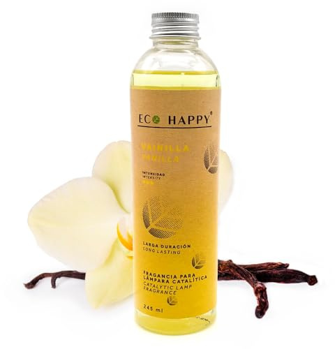 M MAMA MANUELA Fragancia Lámpara Catalítica Aroma Eco Vainilla 245ml - Elimina Malos olores, perfuma y Limpia. Compatible con Todas Las lámparas catalíticas