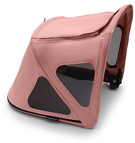 Bugaboo - Capota con ventana, extensible para una cobertura adicional y protección solar óptima, compatible con los cochecitos Fox 3 (no compatible con Fox 5)/Cameleon3, Morning Pink