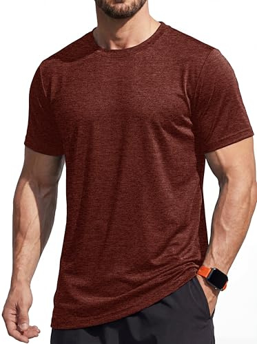 MAGCOMSEN T-Shirt Homme de Sport Décontracté à Manches Courtes Légère et Respirante Séchage Rapide Basique